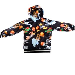 H&M Black Looney Tunes Hooded Jacket Size 5T